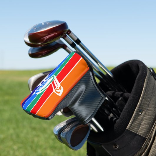 Golf Putter Hoesje met de vlag van Sint-Petersburg Golfheadcover (Insitu)