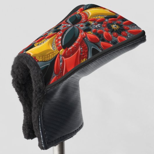 Golf Putter Hoesje met Duitsland Kleuren Design Golfheadcover (3/4 voorkant)