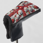 Golf Putter Hoesje met Engels Rozen Design Golfheadcover (3/4 voorkant)