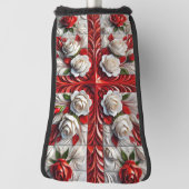 Golf Putter Hoesje met Engels Rozen Design Golfheadcover (Draai 90)