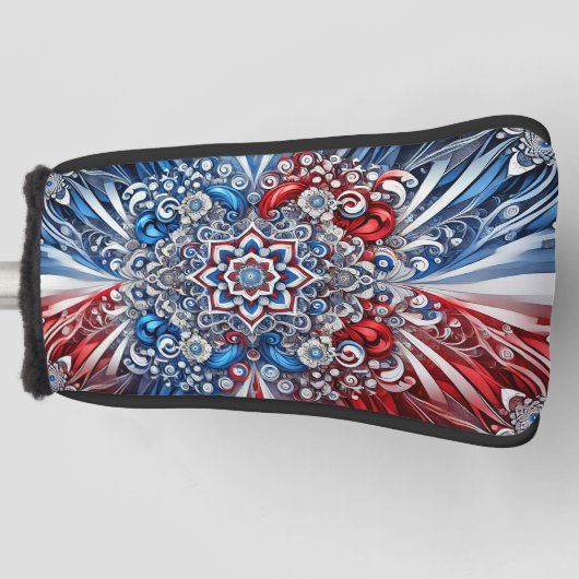 Golf Putter Hoesje met Franse kleuren Design Golfheadcover (Voorkant)