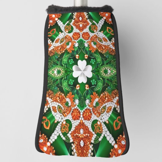 Golf Putter Hoesje met Ierse kleuren Design Golfheadcover (Draai 90)