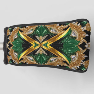 Golf Putter Hoesje met Jamaicaanse kleuren Design Golfheadcover