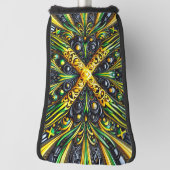 Golf Putter Hoesje met Jamaicaanse kleuren Design Golfheadcover (Draai 90)