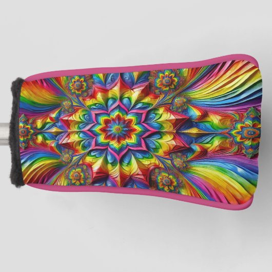 Golf Putter Hoesje met LGBTQ kleuren Design Golfheadcover (Voorkant)