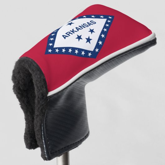 Golf Putter Hoesje met vlag van Arkansas, Verenigd Golfheadcover (3/4 voorkant)