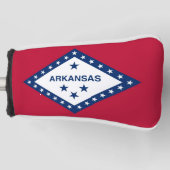 Golf Putter Hoesje met vlag van Arkansas, Verenigd Golfheadcover (Voorkant)