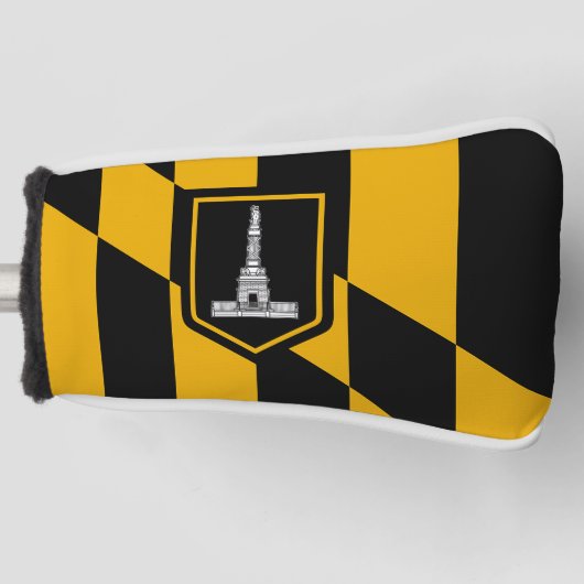 Golf Putter Hoesje met vlag van Baltimore, Verenig Golfheadcover (Voorkant)