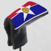 Golf Putter Hoesje met vlag van Dallas, Verenigde  Golfheadcover (3/4 voorkant)