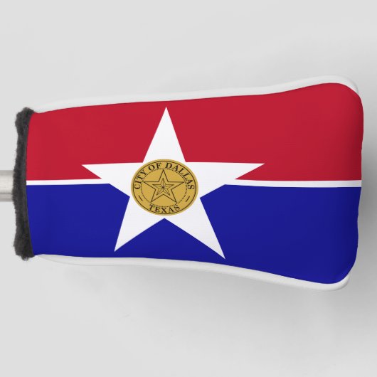 Golf Putter Hoesje met vlag van Dallas, Verenigde  Golfheadcover (Voorkant)