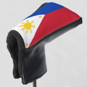 Golf Putter Hoesje met vlag van de Filipijnen Golfheadcover (3/4 voorkant)