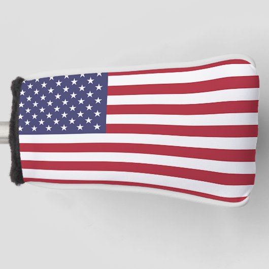 Golf Putter Hoesje met Vlag van de VS Golfheadcover (Voorkant)