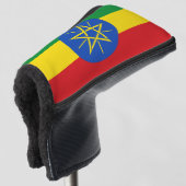 Golf Putter Hoesje met vlag van Ethiopië Golfheadcover (3/4 voorkant)