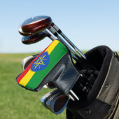 Golf Putter Hoesje met vlag van Ethiopië Golfheadcover (Insitu)