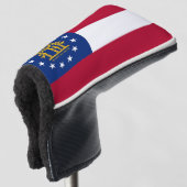Golf Putter Hoesje met vlag van Georgië, VS Golfheadcover (3/4 voorkant)