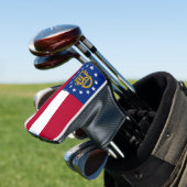 Golf Putter Hoesje met vlag van Georgië, VS Golfheadcover (Insitu)
