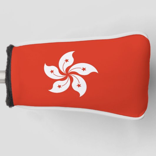 Golf Putter Hoesje met vlag van Hongkong Golfheadcover (Voorkant)