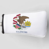 Golf Putter Hoesje met vlag van Illinois, Verenigd Golfheadcover (Voorkant)