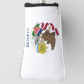 Golf Putter Hoesje met vlag van Illinois, Verenigd Golfheadcover (Draai 90)