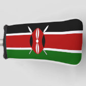 Golf Putter Hoesje met vlag van Kenia Golfheadcover (Voorkant)