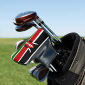 Golf Putter Hoesje met vlag van Kenia Golfheadcover (Insitu)