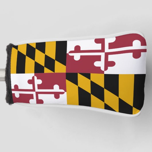 Golf Putter Hoesje met vlag van Maryland, Verenigd Golfheadcover (Voorkant)