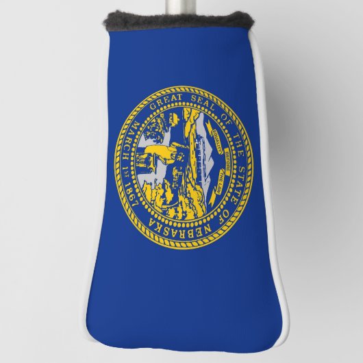 Golf Putter Hoesje met vlag van Nebraska, Verenigd Golfheadcover (Draai 90)