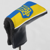Golf Putter Hoesje met vlag van Oekraïne Golfheadcover (3/4 voorkant)