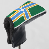 Golf Putter Hoesje met vlag van Portland, VS Golfheadcover (3/4 voorkant)