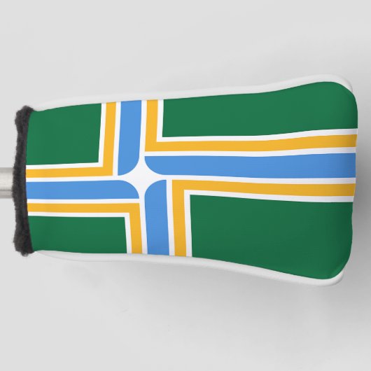 Golf Putter Hoesje met vlag van Portland, VS Golfheadcover (Voorkant)