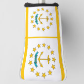 Golf Putter Hoesje met vlag van Rhode Island, Vere Golfheadcover (Draai 90)