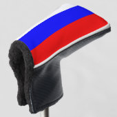 Golf Putter Hoesje met vlag van Rusland Golfheadcover (3/4 voorkant)