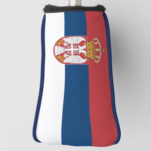 Golf Putter Hoesje met vlag van Servië Golfheadcover (Draai 90)