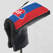 Golf Putter Hoesje met vlag van Slowakije Golfheadcover (3/4 voorkant)