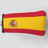 Golf Putter Hoesje met vlag van Spanje Golfheadcover (Voorkant)