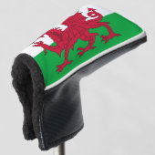 Golf Putter Hoesje met vlag van Wales, Verenigd Ko Golfheadcover (3/4 voorkant)