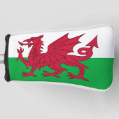 Golf Putter Hoesje met vlag van Wales, Verenigd Ko Golfheadcover (Voorkant)