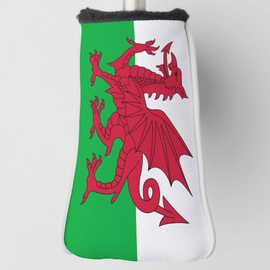 Golf Putter Hoesje met vlag van Wales, Verenigd Ko Golfheadcover (Draai 90)
