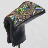 Golf Putter Hoesje met Zuid-Afrikaanse kleuren Des Golfheadcover (3/4 voorkant)
