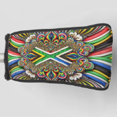 Golf Putter Hoesje met Zuid-Afrikaanse kleuren Des Golfheadcover (Voorkant)