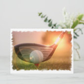 Golf Putter Uitnodiging (Staand voorkant)