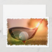 Golf Putter Uitnodiging (Voorkant / Achterkant)