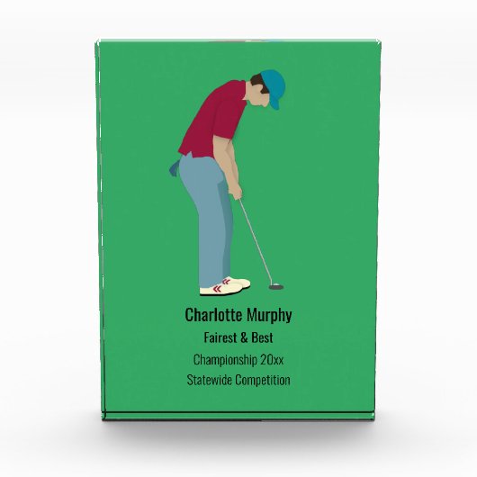 Golf Putting Award/Trophy Fotoblokken (Voorkant)