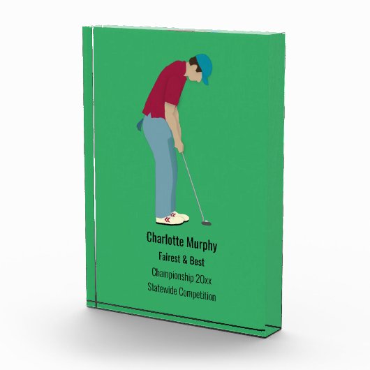 Golf Putting Award/Trophy Fotoblokken (Rechts)