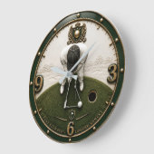 Golf Putting Golfer Gift Grote Klok (Hoek)