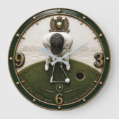 Golf Putting Golfer Gift Grote Klok (Voorkant)