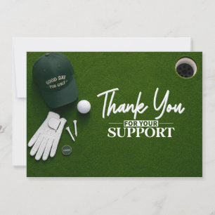 Golf Putting Green Flat Lay Bedankkaart