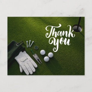 Golf Putting Green Flat Lay Collectie Briefkaart