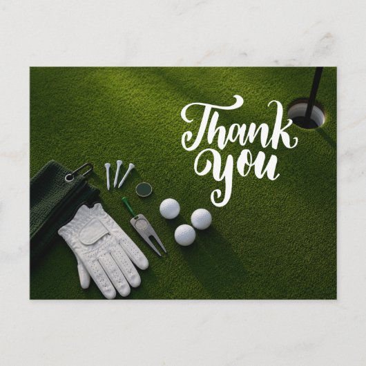 Golf Putting Green Flat Lay Collectie Briefkaart (Voorkant)