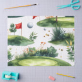 Golf putting green met rode vlag tissuepapier (Craft)